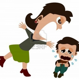 9953918-funny-illustration-of-a-cartoon-mother-scolding-her-son