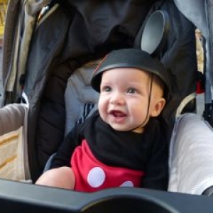 Jack as Mickey in stroller