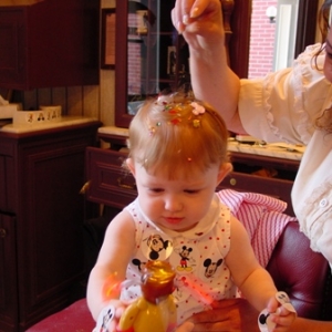 Emily's first haircut