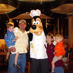 The gang and Goofy