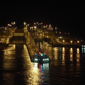 Leaving Gatun Locks