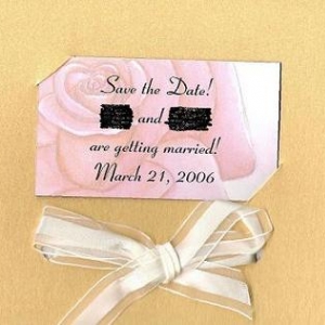 diy save the date card w/ magnet on front