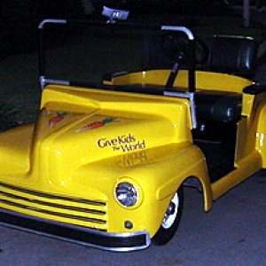 One of the golf carts at GKTW