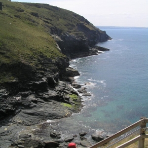 The climb to Tintagel Castle