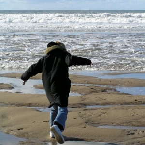 DD on Woolacombe Beach, Devon, UK