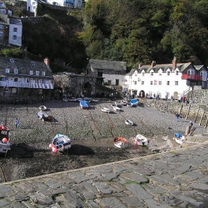 Clovelly Harbour, Devon, UK