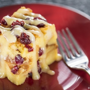 Craisin Bread Pudding with Grand Marnier Anglaise