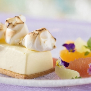 Meyer lemon mascarpone cheesecake