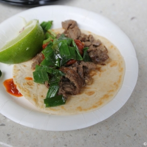 Taco de Ribeye with Salsa de Chipotle