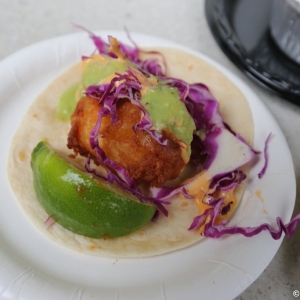 Shrimp Taco with Purple Cabbage