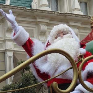 Santa on sleigh