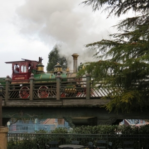 Train over bridge to Storybook Land