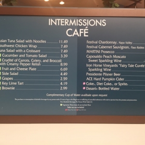 Intermissions Cafe Menu