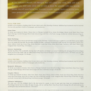 spa villa pricelist