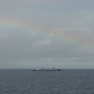 Passing Ship and Rainbow