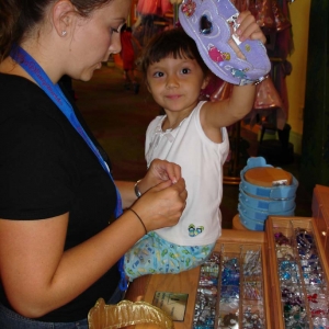 Building princess crown at World of Disney @ DTD.