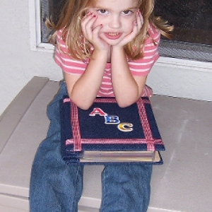 Megan and her ABC scrapbook