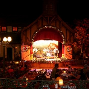 inside biergarten in germany ws