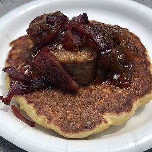 Flavors From Fire-Sweet Pancake With Spicy Chipotle Chicken Sausage