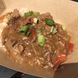 Thailand-Red Hot Spicy Thai Curry Beef With Steamed Rice