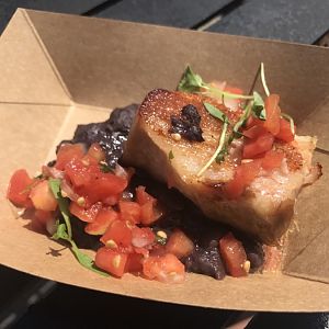 Brazil-Crispy Pork Belly With Black Beans, Tomato, And Onions