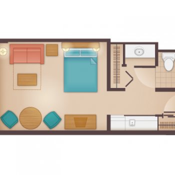 Floorplans for Deluxe Studio at Disney's Beach Club Resort