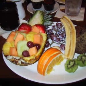 Kona breakfast fruit plate