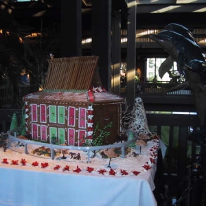 Christmas display at the Poly