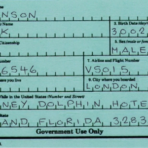 Visa Waiver Form