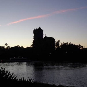 Tower of Terror at dusk