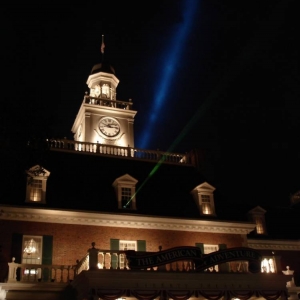 American Adventure at night