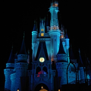 Cinderella's Castle in light blue