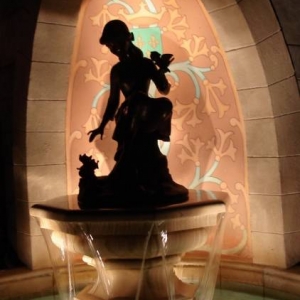 Cinderella Fountain at night