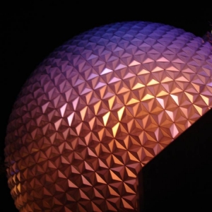 Spaceship Earth at night