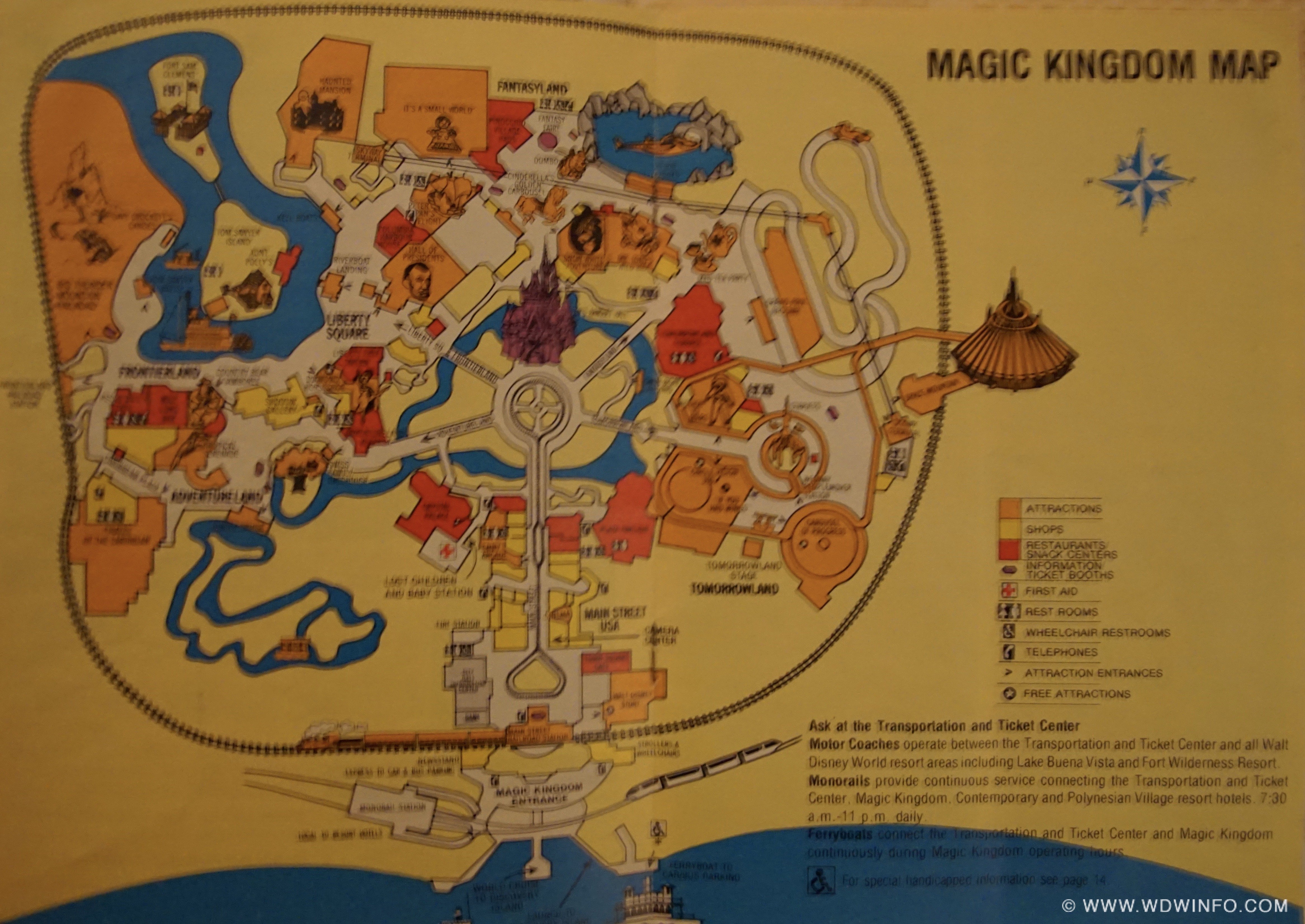 1981 February Magic Kingdom Map