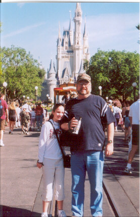 2002 Brad's Brother and Niece at Magic Kingdom Castle