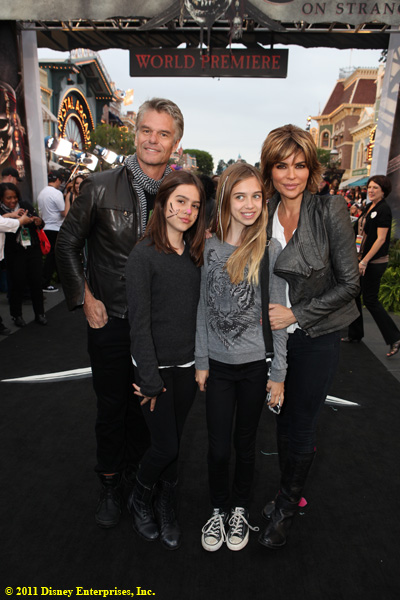 Actor Harry Hamlin, Amelia Hamlin, Delilah Hamlin and Lisa Renna