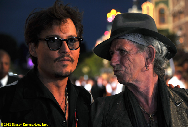Actor Johnny Depp and actor/musician Keith Richards