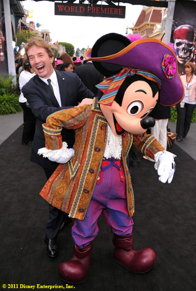 Actor Martin Short and Mickey Mouse