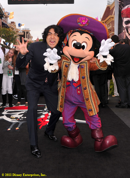 Actor Yuki Matsuzaki and Mickey Mouse