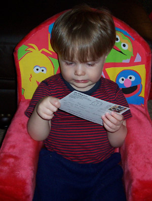 Alex's first postcard