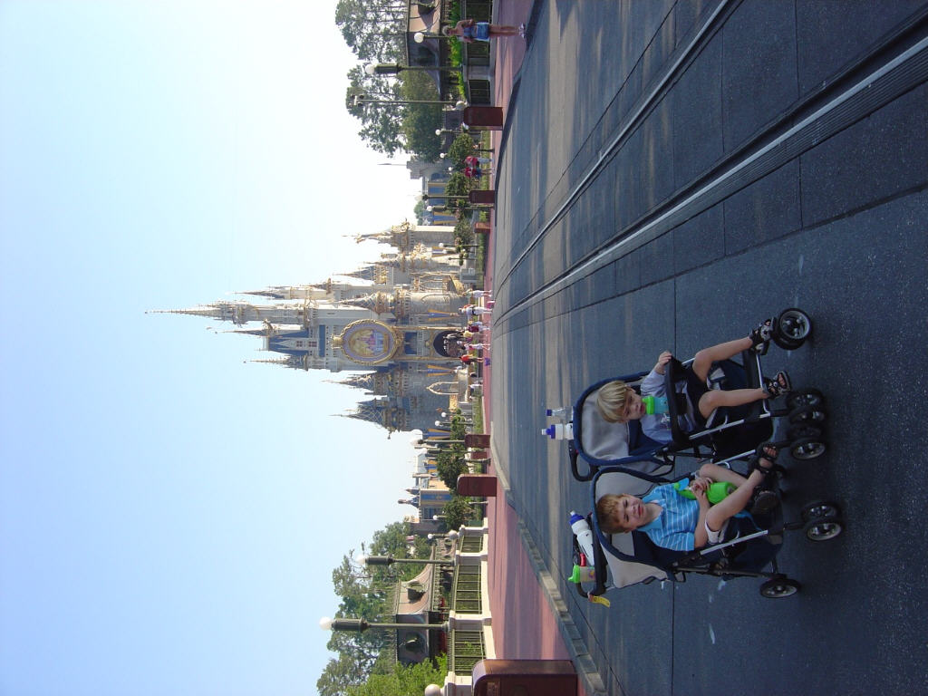 All along in front of the castle