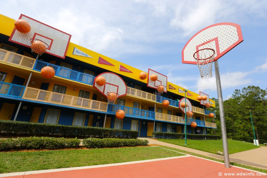 Disney's All Star Sports Resort basketball building