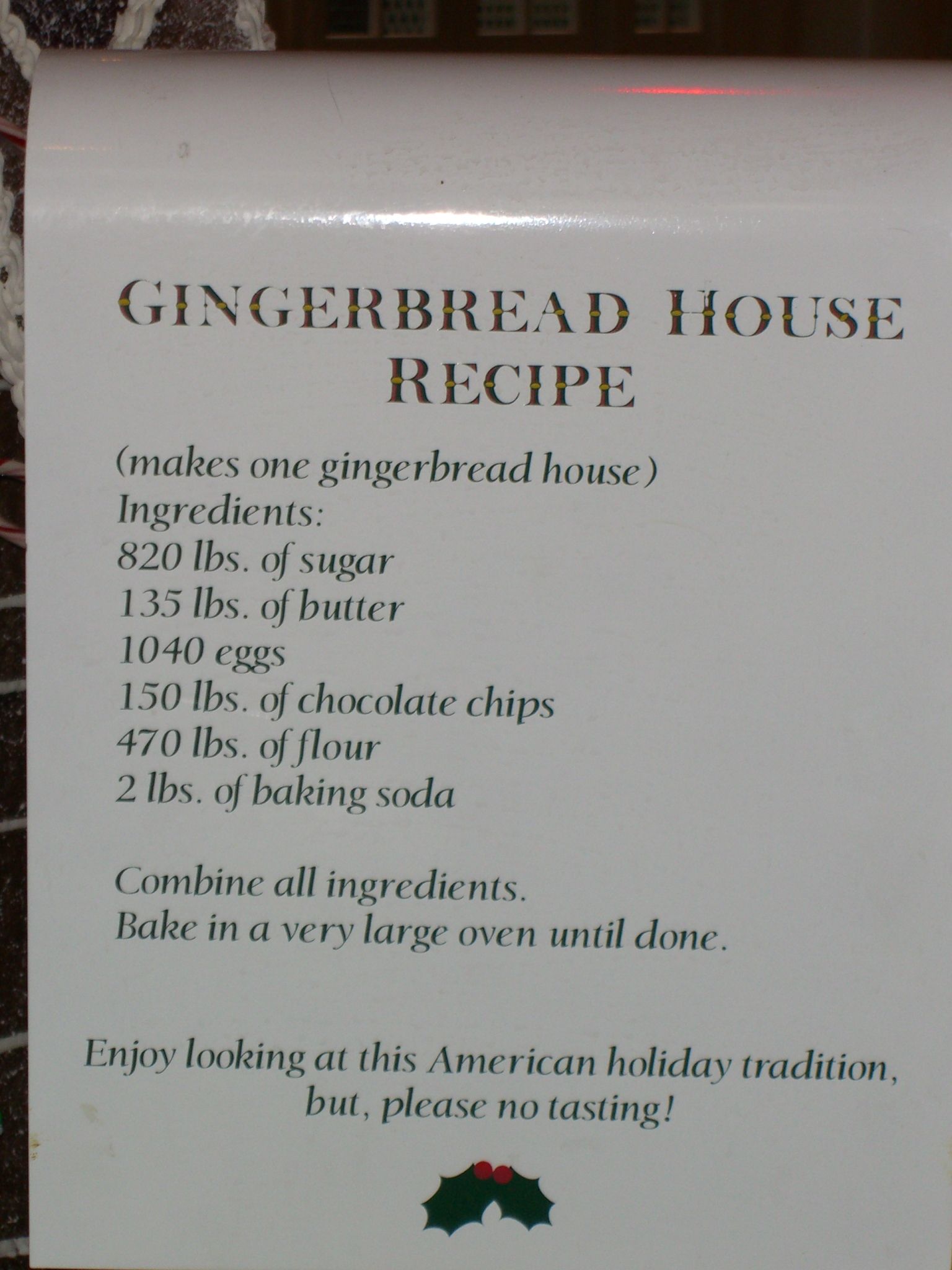 American Pavillion Gingerbread House recipe
