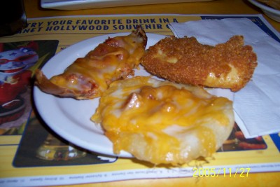 Appetizers at Planet Hollywood
