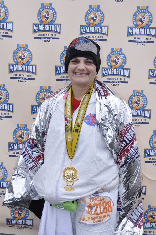 At the finish of the half 2010