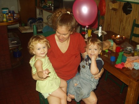 Aunt Laurie with Amelia and Ben