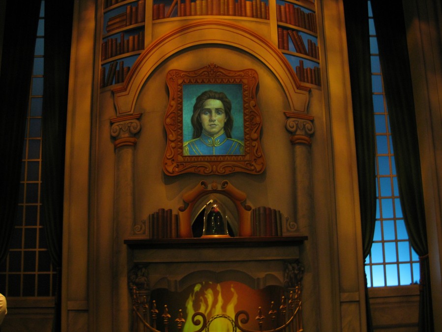 Beast's Library (complete with rose)