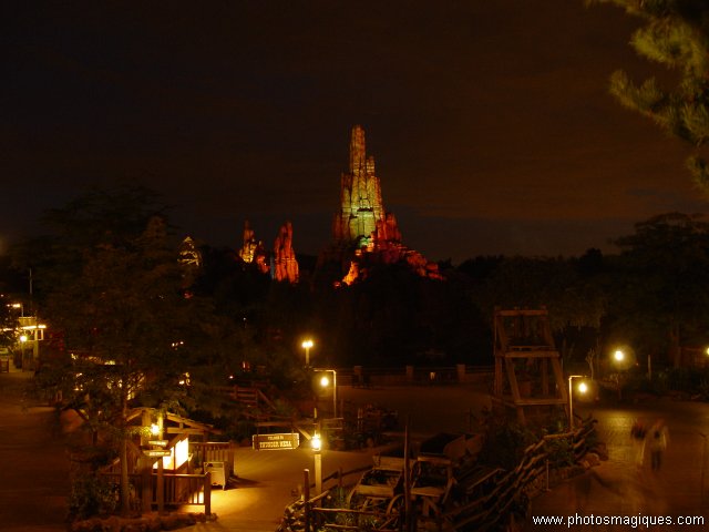 Big Thunder Mountain at night