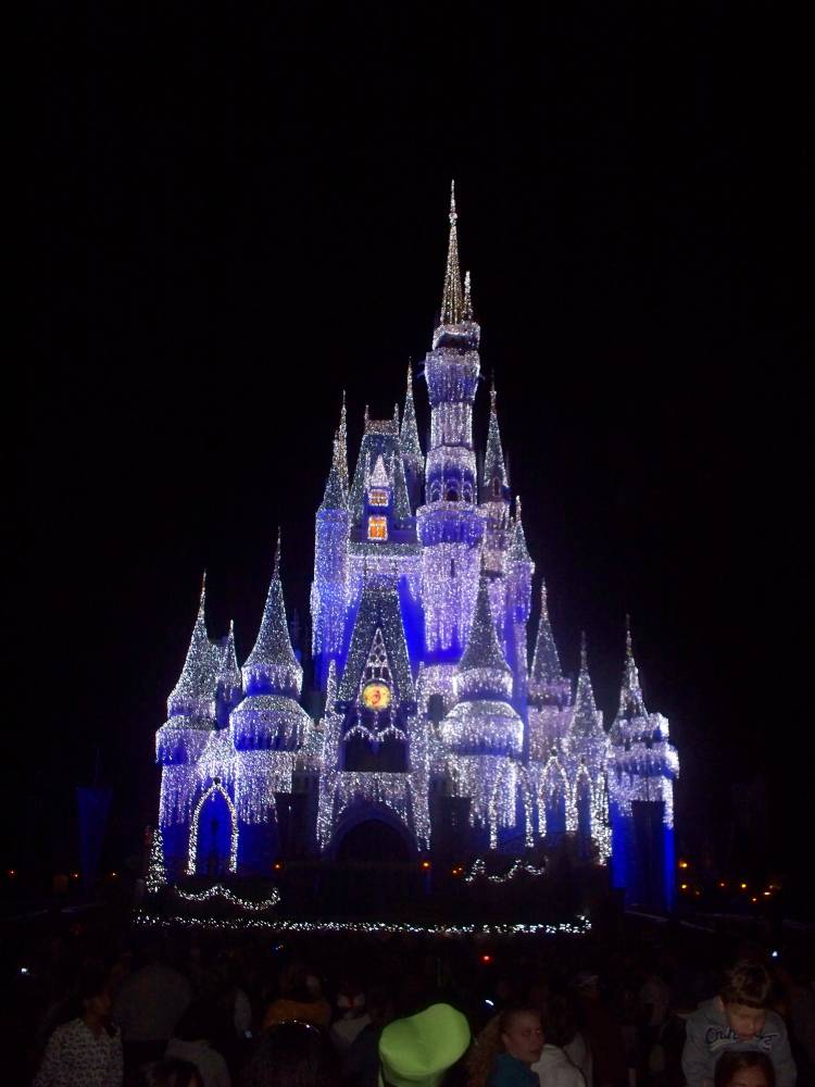 blue xmas castle